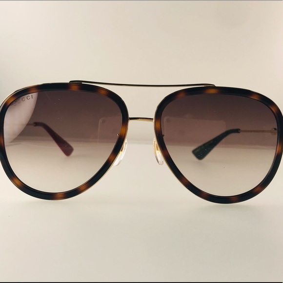 Gucci Brown Gradient Sunglasses GG0062S 012 57. - Picture 2 of 14